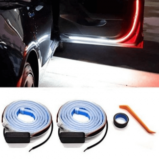 2PCS White Red LED Car Door Anti-Collision Warning Lights with Adhesive Sticker Price in Pakistan | LAPTAB