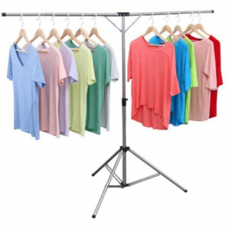 Stainless Steel Collapsible Cloth Drying Rack Tripod