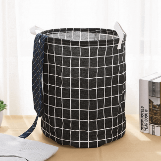 Folding Cloth Waterproof Laundry Basket with Linen Cotton Fabric and EVA Interior Price in Pakistan | LAPTAB