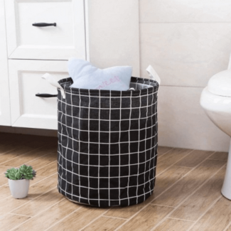 Folding Cloth Waterproof Laundry Basket with Linen Cotton Fabric and EVA Interior Price in Pakistan | LAPTAB