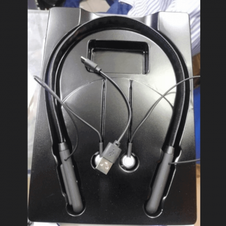 Wireless Earphone Leather Neck Band V34 with 25H Battery, Sweat Proof, Noise Isolation Price in Pakistan | LAPTAB