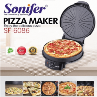 Sonifer Electric Pizza Maker with Double Side Heating, Timer Control, Non-Stick Plate Price in Pakistan | LAPTAB
