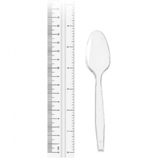 Pack of 100 Mini Transparent Disposable Plastic Spoons, Food-Grade Safe Flatware Price in Pakistan | LAPTAB