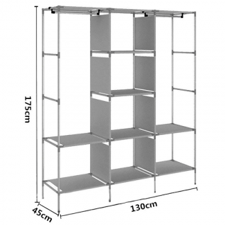 3 Layer Foldable Storage Wardrobe M 88130 with Hanging Space and Shelves Price in Pakistan | LAPTAB