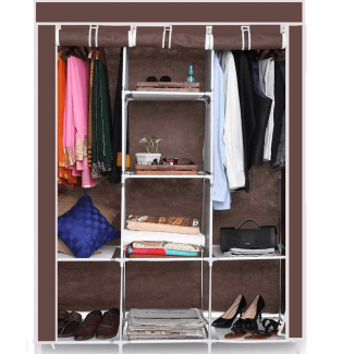 3 Layer Foldable Storage Wardrobe M 88130 with Hanging Space and Shelves Price in Pakistan | LAPTAB