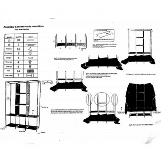 3 Layer Foldable Storage Wardrobe M 88130 with Hanging Space and Shelves Price in Pakistan | LAPTAB