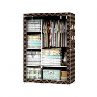 HXT 105nt Portable Foldable Wardrobe Organizer with Waterproof Oxford Cloth and Sturdy Galvanized Frame Price in Pakistan | LAPTAB