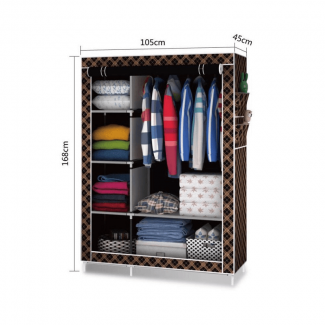 HXT 105nt Portable Foldable Wardrobe Organizer with Waterproof Oxford Cloth and Sturdy Galvanized Frame Price in Pakistan | LAPTAB