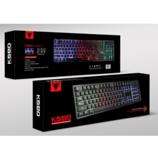 Jedel K590 USB Gaming Keyboard with RGB LED Backlight, Ergonomic Design, Adjustable Height and Angle Price in Pakistan | LAPTAB
