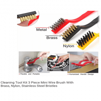Cleaning Toolkit 3 Pcs Wire Brush Set