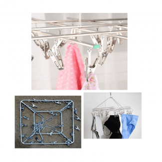 24 Clip Stainless Steel Cloth Hanger with Anti-Rust Hooks and Heavy Duty Clips Price in Pakistan | LAPTAB