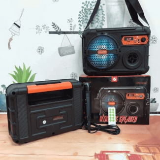Portable Wireless Speaker KTS-1218A with Remote, Microphone, LED Lights, Bluetooth, and Shoulder Strap Price in Pakistan | LAPTAB