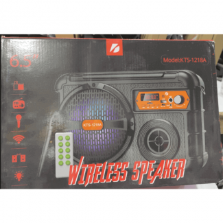Portable Wireless Speaker KTS-1218A with Remote, Microphone, LED Lights, Bluetooth, and Shoulder Strap Price in Pakistan | LAPTAB