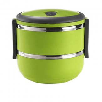 Stainless Steel 2-Layer Lunch Box with Airtight Lid, Leak-Proof and Lightweight