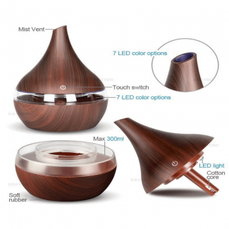 Ultrasonic Personal Wooden Humidifier with Warm LED Night Light and Aroma Diffuser Price in Pakistan | LAPTAB