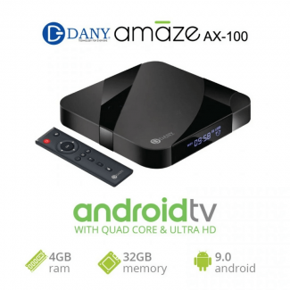 Amaze 4K Android TV Box AX-100 with 4GB RAM, 32GB Storage, Ultra HD Streaming Price in Pakistan | LAPTAB