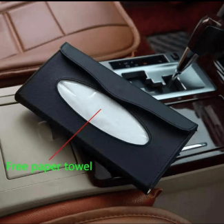PU Leather Car Tissue Box with Clips for Sun Visor, Durable and Practical Design Price in Pakistan | LAPTAB