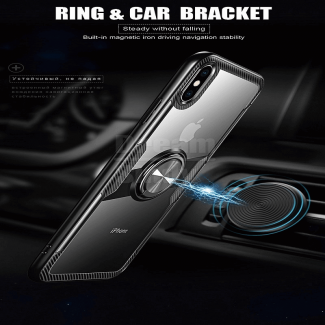 Luxury Soft Silicone iPhone X Case with 360? Rotating Ring Stand and Magnetic Mount Price in Pakistan | LAPTAB