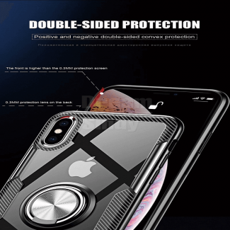 Luxury Soft Silicone iPhone X Case with 360? Rotating Ring Stand and Magnetic Mount Price in Pakistan | LAPTAB