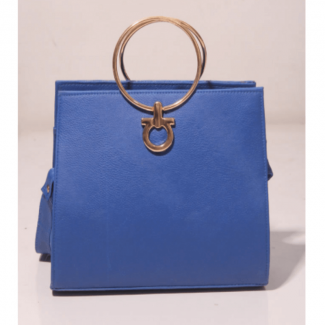 Luxury Blue PU Leather Satchel Bag with Multiple Pockets and Shoulder Strap Price in Pakistan | LAPTAB