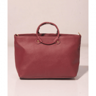 Cherry Red PU Leather Baguette Bag with Shoulder Strap, Semi Water Resistant Price in Pakistan | LAPTAB