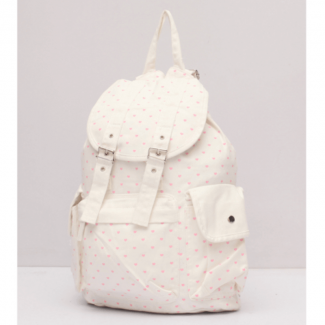 Canvas Backpack Off White Cotton Bag