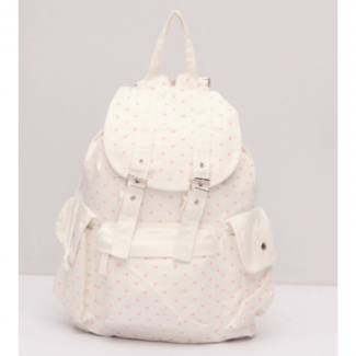 Canvas Backpack Off White Cotton Bag 