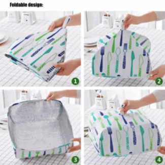 Foldable Insulated Aluminum Foil Food Cover with Thickened Insulation and Anti-Fly Design Price in Pakistan | LAPTAB