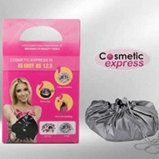 Cosmetic Express Makeup Bag with Stain-Resistant Lining, Zipper Pocket, and Fold-Out Mat Price in Pakistan | LAPTAB