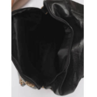 Stylish Green Glittered Faux Leather Backpack with Flap and Front Pockets Price in Pakistan | LAPTAB