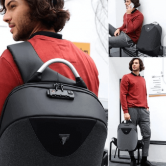 Compact Sports Style Backpack with USB Port, Lock, Water-Resistant Canvas for School and Travel Price in Pakistan | LAPTAB