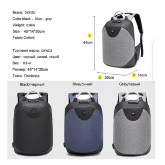 Compact Sports Style Backpack with USB Port, Lock, Water-Resistant Canvas for School and Travel Price in Pakistan | LAPTAB