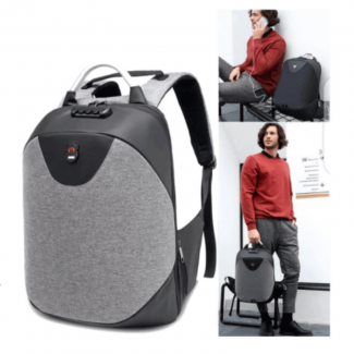 Compact Sports Style Backpack with USB Port, Lock, Water-Resistant Canvas for School and Travel Price in Pakistan | LAPTAB
