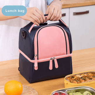 Double Layer Portable Cooler Bag with Insulated Aluminum Foil for Travel and Picnic Price in Pakistan | LAPTAB