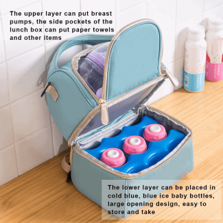 Double Layer Portable Cooler Bag with Insulated Aluminum Foil for Travel and Picnic Price in Pakistan | LAPTAB