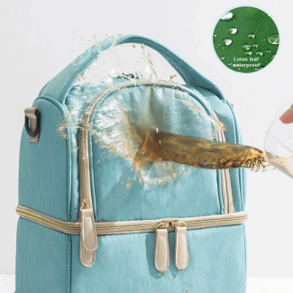 Double Layer Portable Cooler Bag with Insulated Aluminum Foil for Travel and Picnic Price in Pakistan | LAPTAB