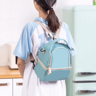 Double Layer Portable Cooler Bag with Insulated Aluminum Foil for Travel and Picnic Price in Pakistan | LAPTAB