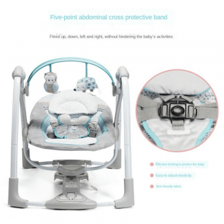 Electric Baby Cradle Infant Swing Rocking Chair with Music, Timer, and Plush Toys Price in Pakistan | LAPTAB