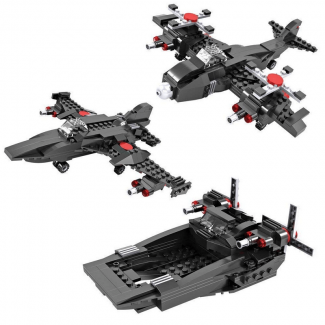 3 In1 Vehicles Aircraft Jet Boat Building Blocks