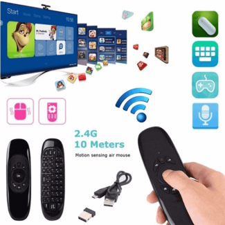2.4GHz 6-Axis Gyroscope Wireless Remote Control with Voice Search and Air Mouse for Smart TV and PC Price in Pakistan | LAPTAB