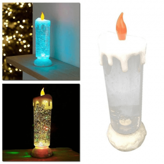 LED Water Glitter Electric Candle with Color-Changing LEDs and Rechargeable Battery Price in Pakistan | LAPTAB