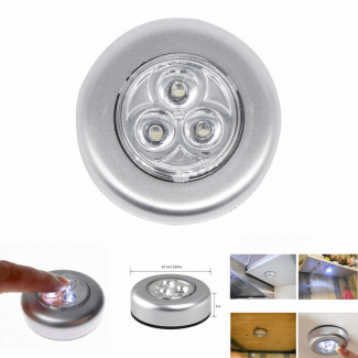 Pack of 3 LED Wireless Night Light Closet Lamps with Warm Soft Light and Adhesive Backing Price in Pakistan | LAPTAB