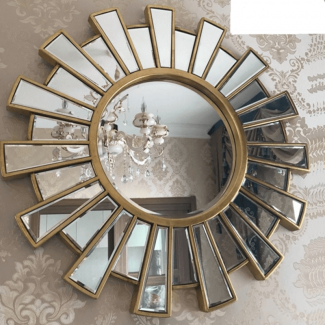Modern Round Fireplace Mirror with Resin Frame for Living Room Decor Price in Pakistan | LAPTAB