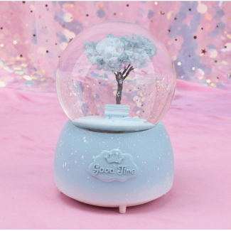 Crystal Snow Ball Music Box with Soft Music, Light, and Snowflakes for Home Decor Price in Pakistan | LAPTAB