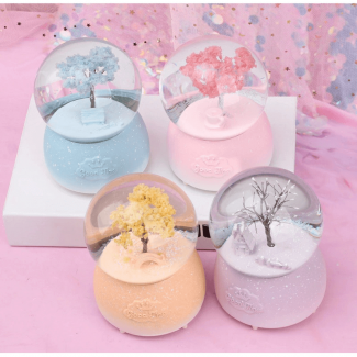 Crystal Snow Ball Music Box with Soft Music, Light, and Snowflakes for Home Decor Price in Pakistan | LAPTAB