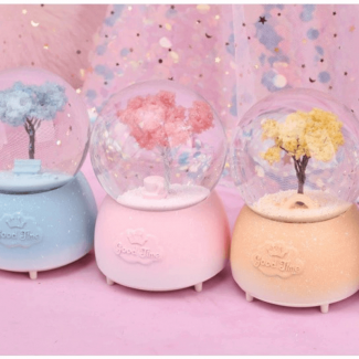 Crystal Snow Ball Music Box with Soft Music, Light, and Snowflakes for Home Decor Price in Pakistan | LAPTAB