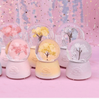 Crystal Snow Ball Music Box with Soft Music, Light, and Snowflakes for Home Decor Price in Pakistan | LAPTAB