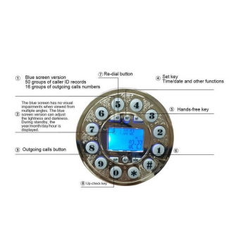 Antique Telephone Corded Landline with Redial, Caller ID, and Desk Calendar Display Price in Pakistan | LAPTAB