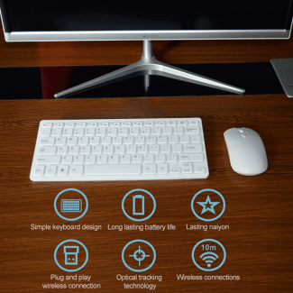 Keyboard Mouse Combo 2.4G Wireless KM901 with 10m Range and Adjustable DPI Price in Pakistan | LAPTAB