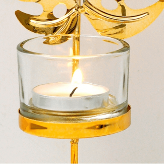 Gold Leaves Metal Candlestick Holder Wrought Iron Nordic Style for Home Decor Price in Pakistan | LAPTAB